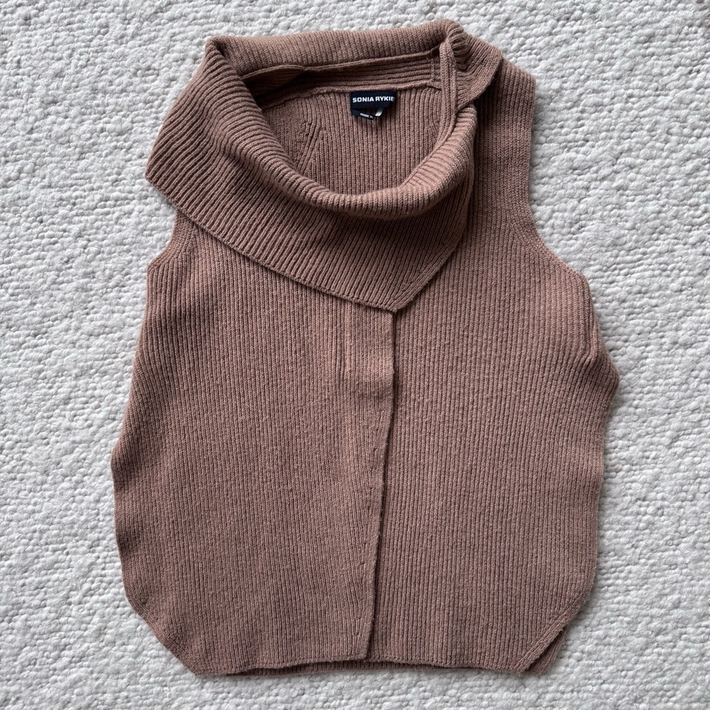 Sonia Rykiel Camel Knit Vest